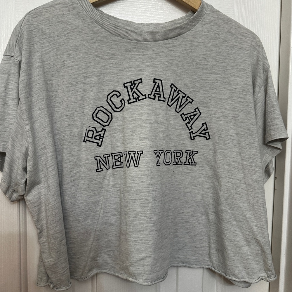 Gray Crop Top